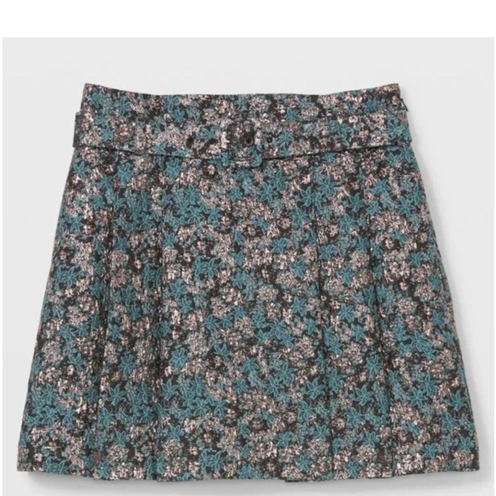 Club Monaco Floral Belted Skirt